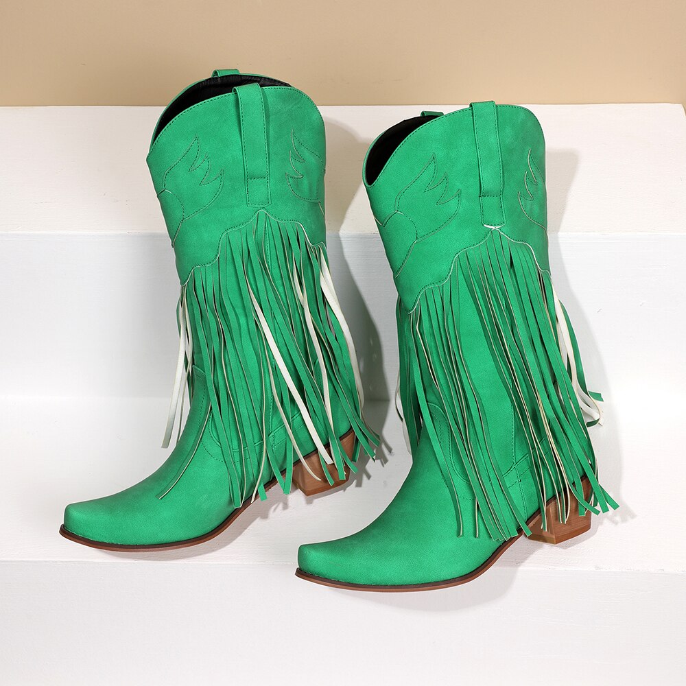 Handmade Tassel Cowboy Boots