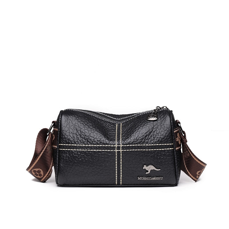 Genuine Soft Leather Oval Handbag