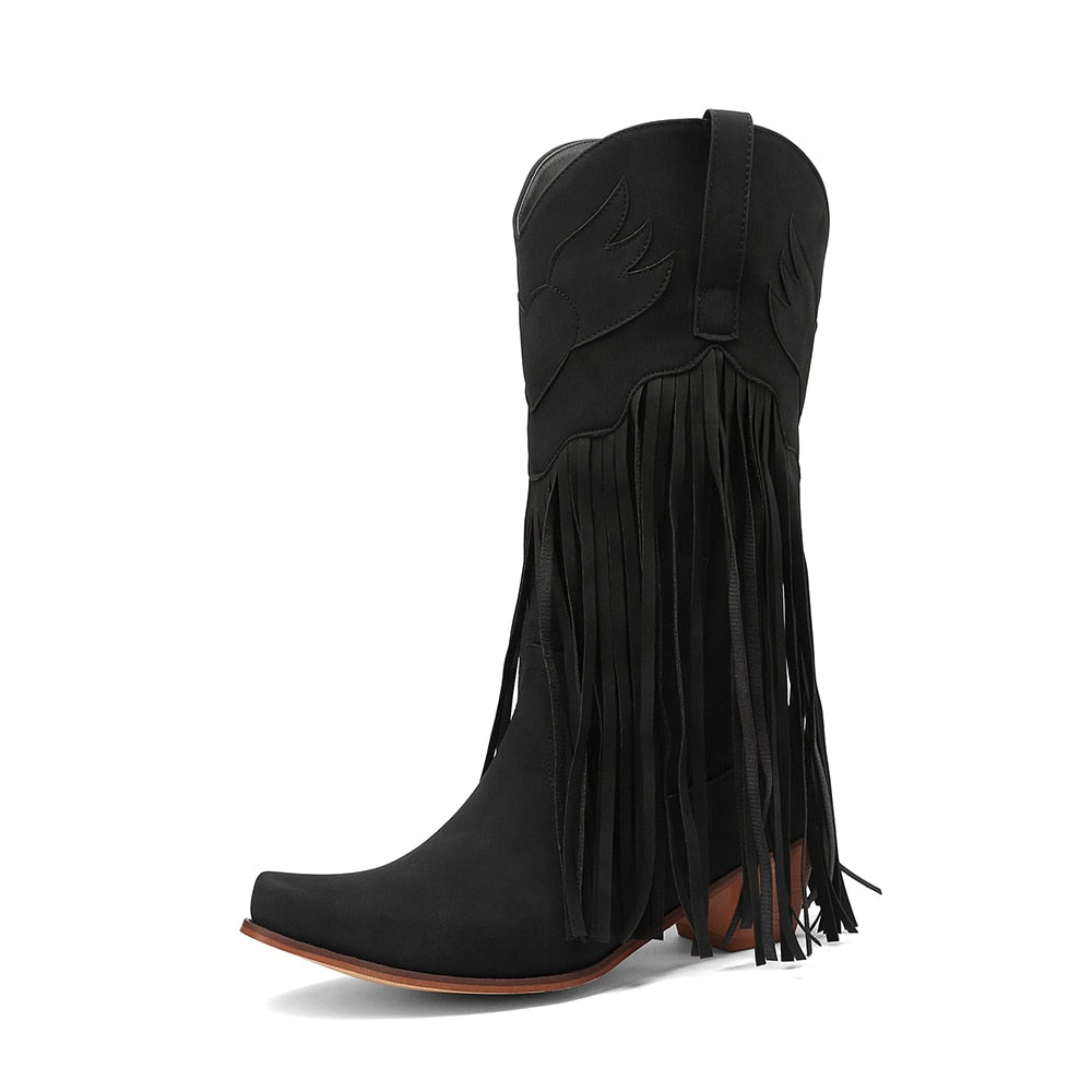 Handmade Tassel Cowboy Boots