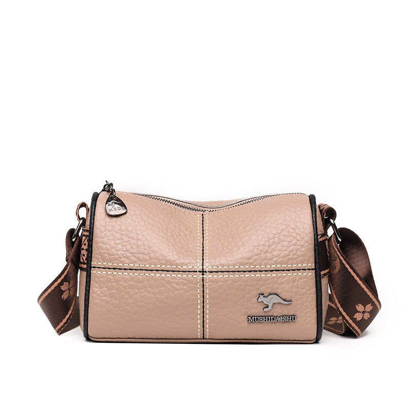 Genuine Soft Leather Oval Handbag