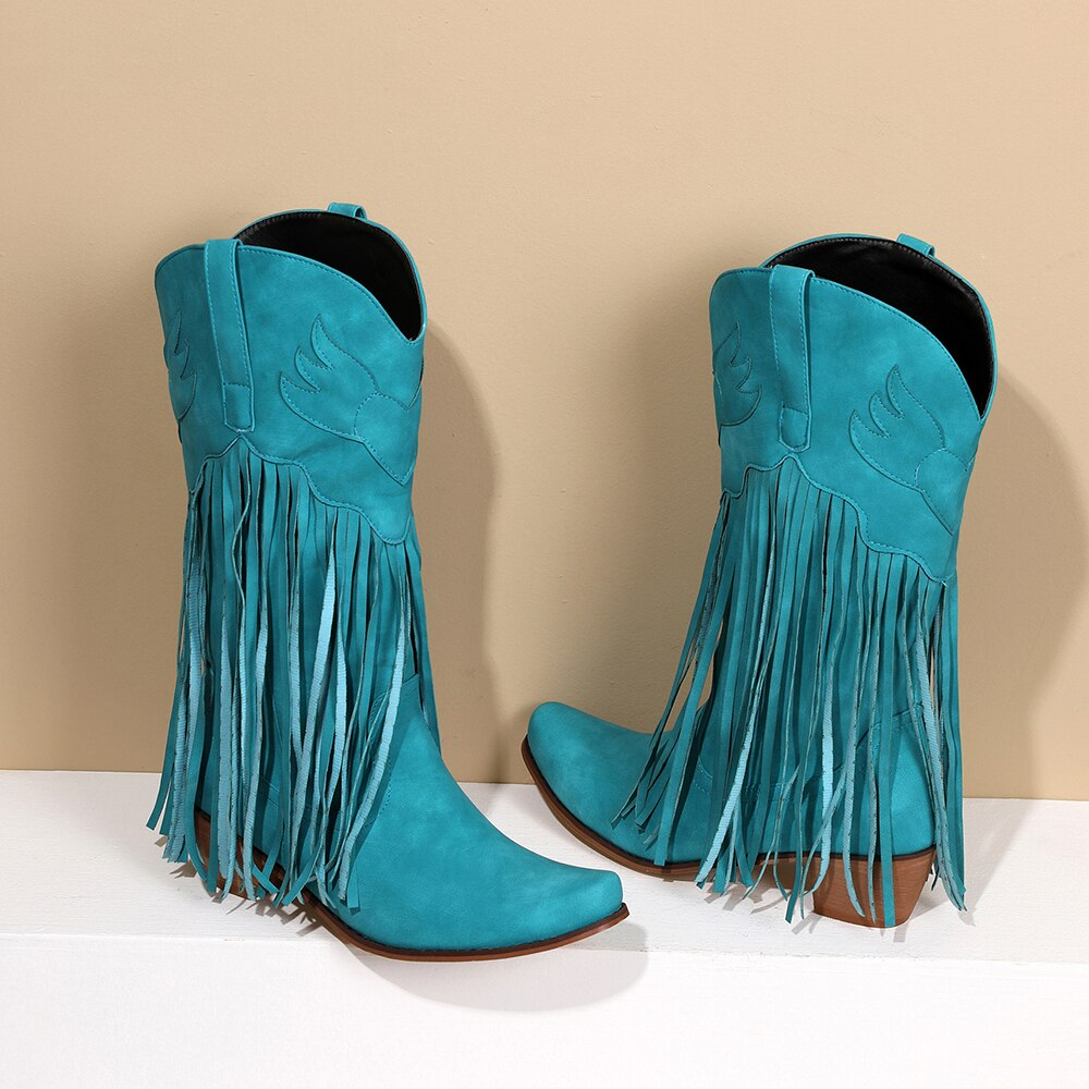 Handmade Tassel Cowboy Boots