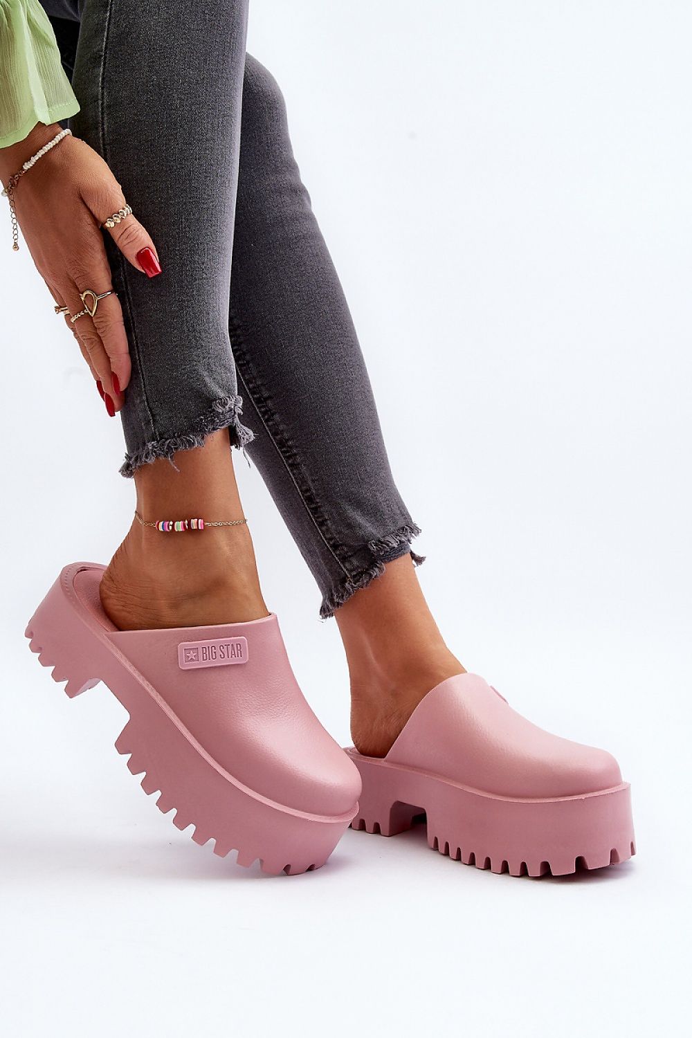 Big Star Comfort Slip-Ons in Pink – Front View 2