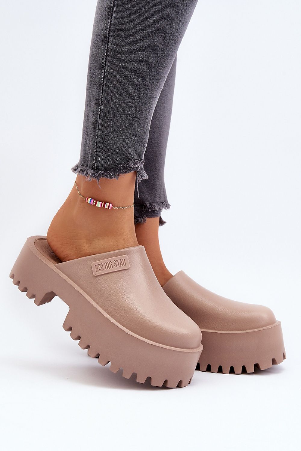 Big Star Comfort Slip-Ons in Beige – Front View 1