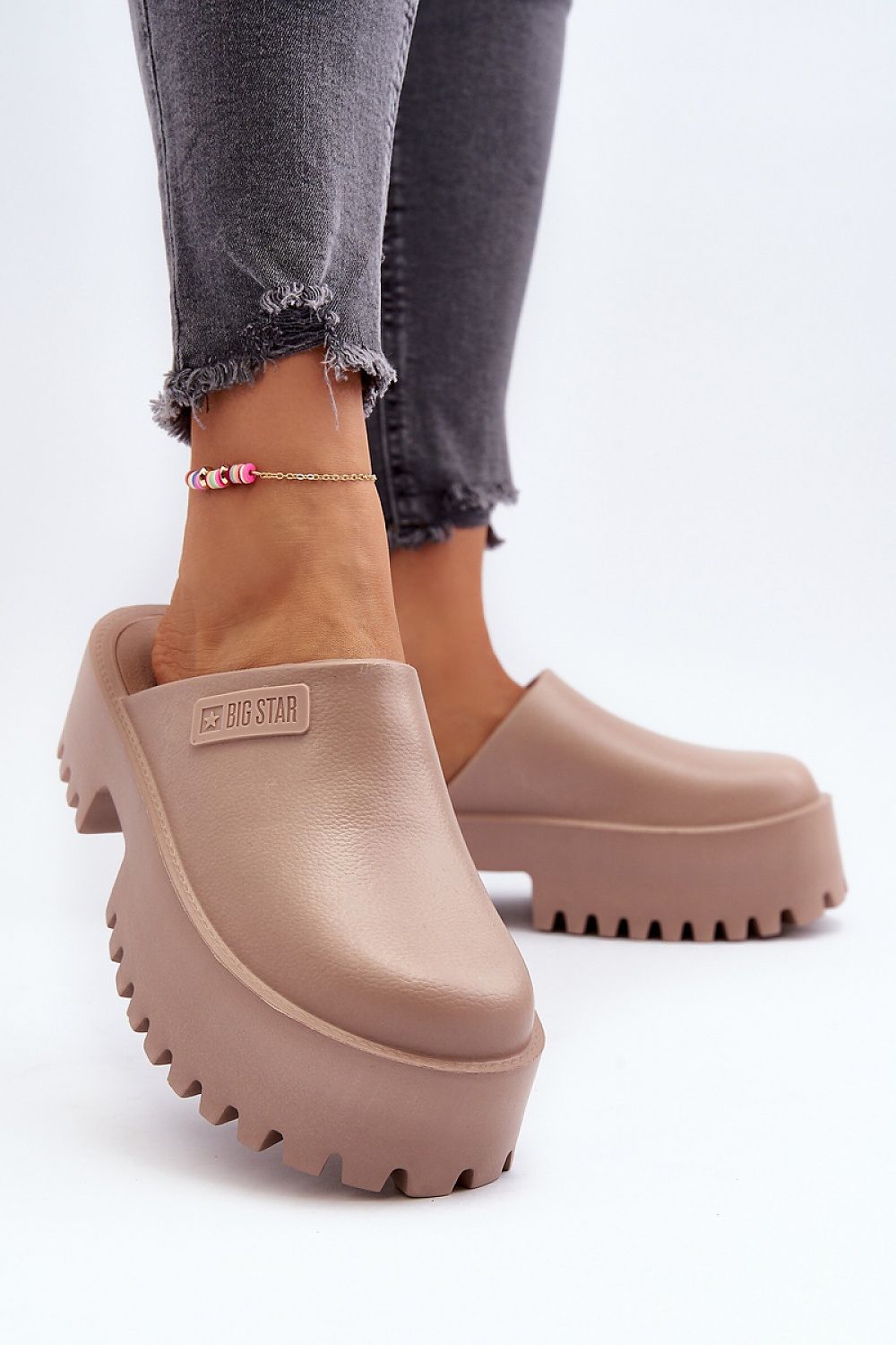 Big Star Comfort Slip-Ons in Beige – Front View 2