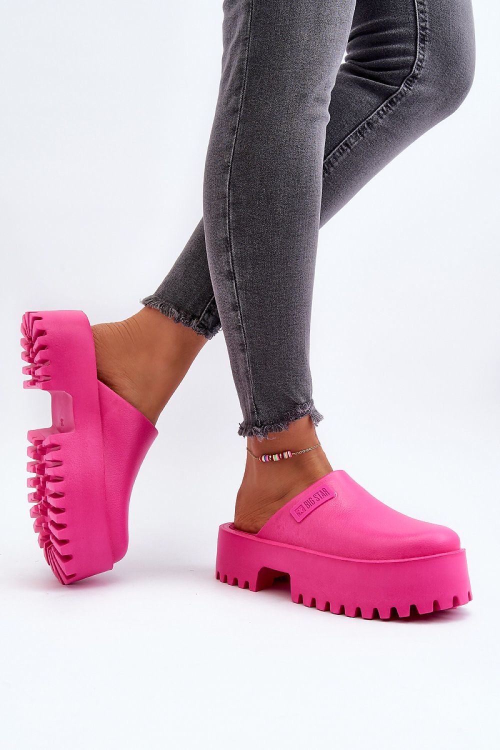Big Star Comfort Slip-Ons in Pink-2 – Front View 2