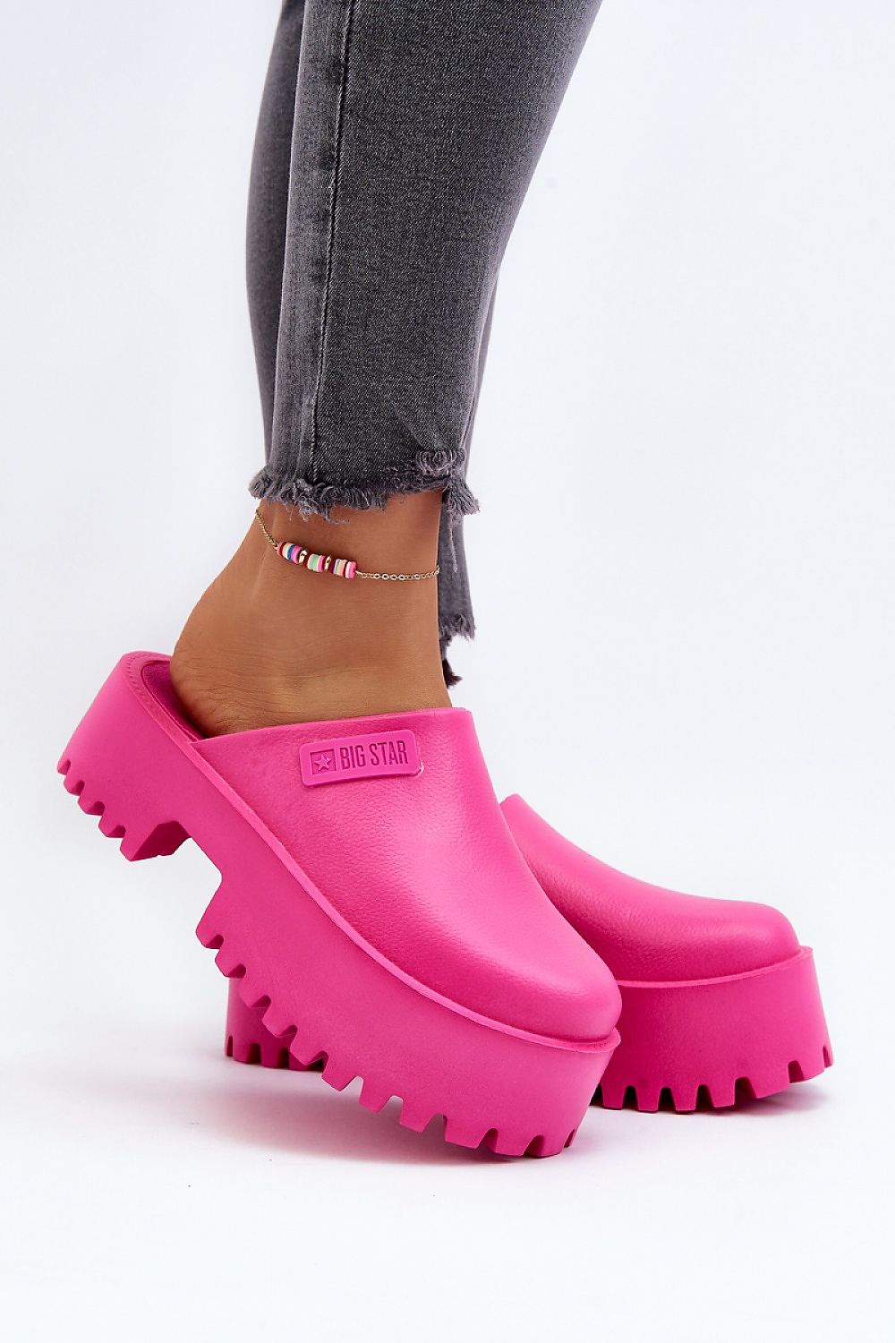 Big Star Comfort Slip-Ons in Pink-2 – Front View 1