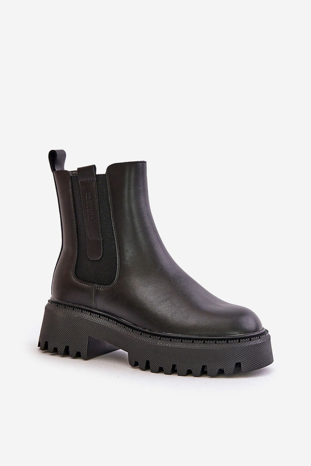 Big Star Genuine Leather Slip-On Boots in Black – Standalone View