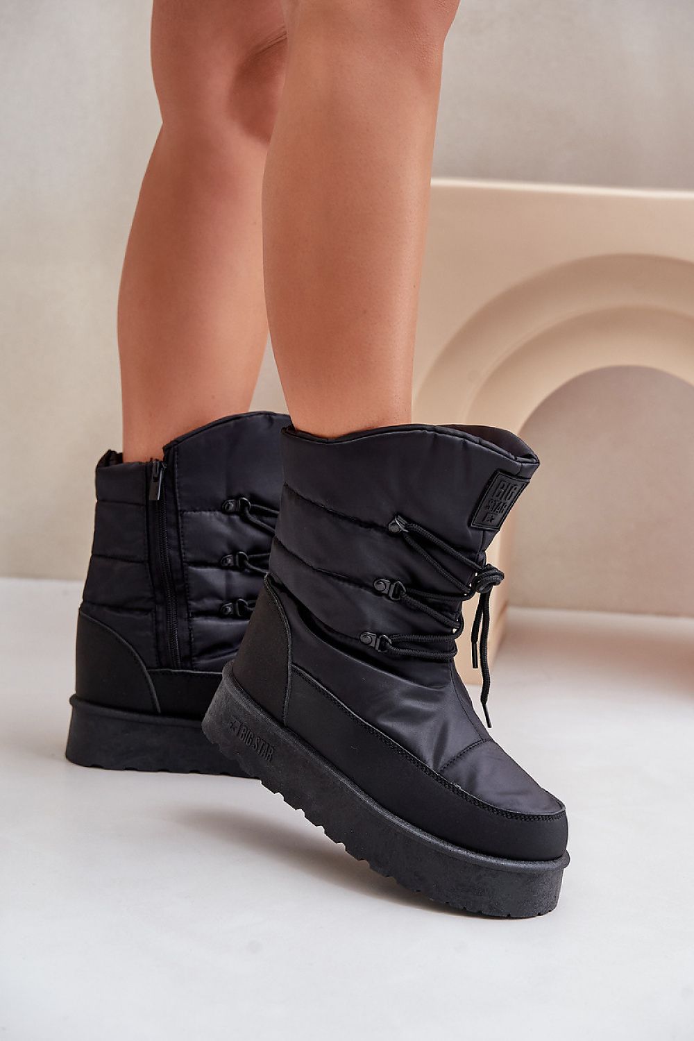 Big Star Snow Boot in Black – Front View 1