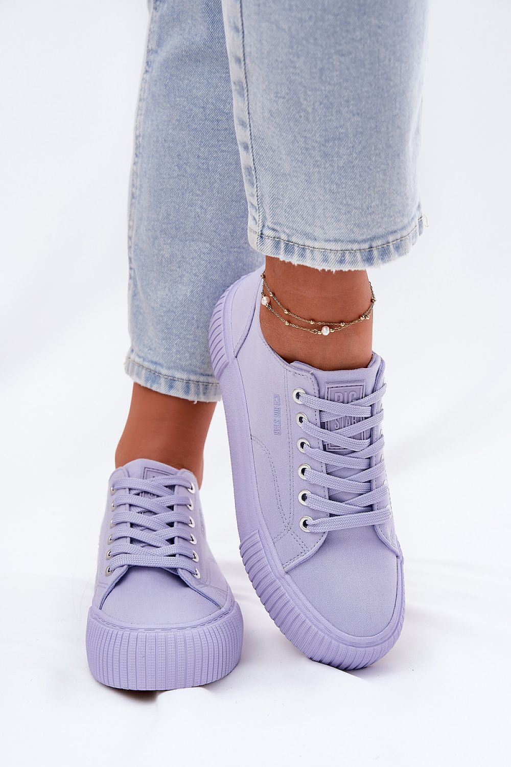 Violet Big Star Textile Sneakers – Front View 1