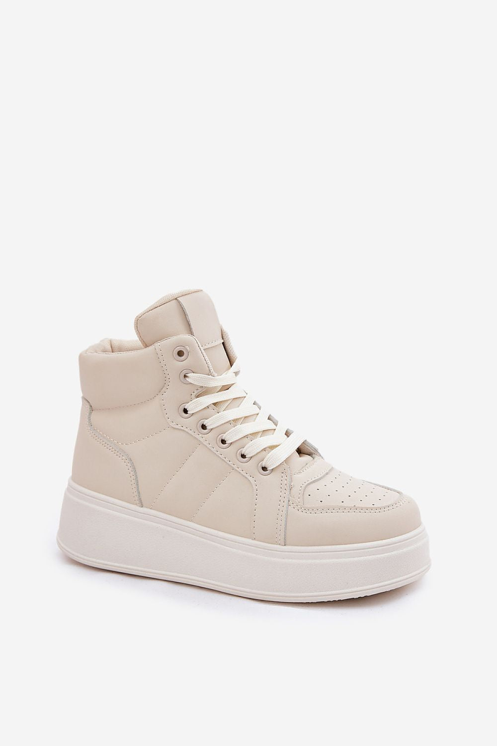 Beige High-Top Sneakers – Standalone View