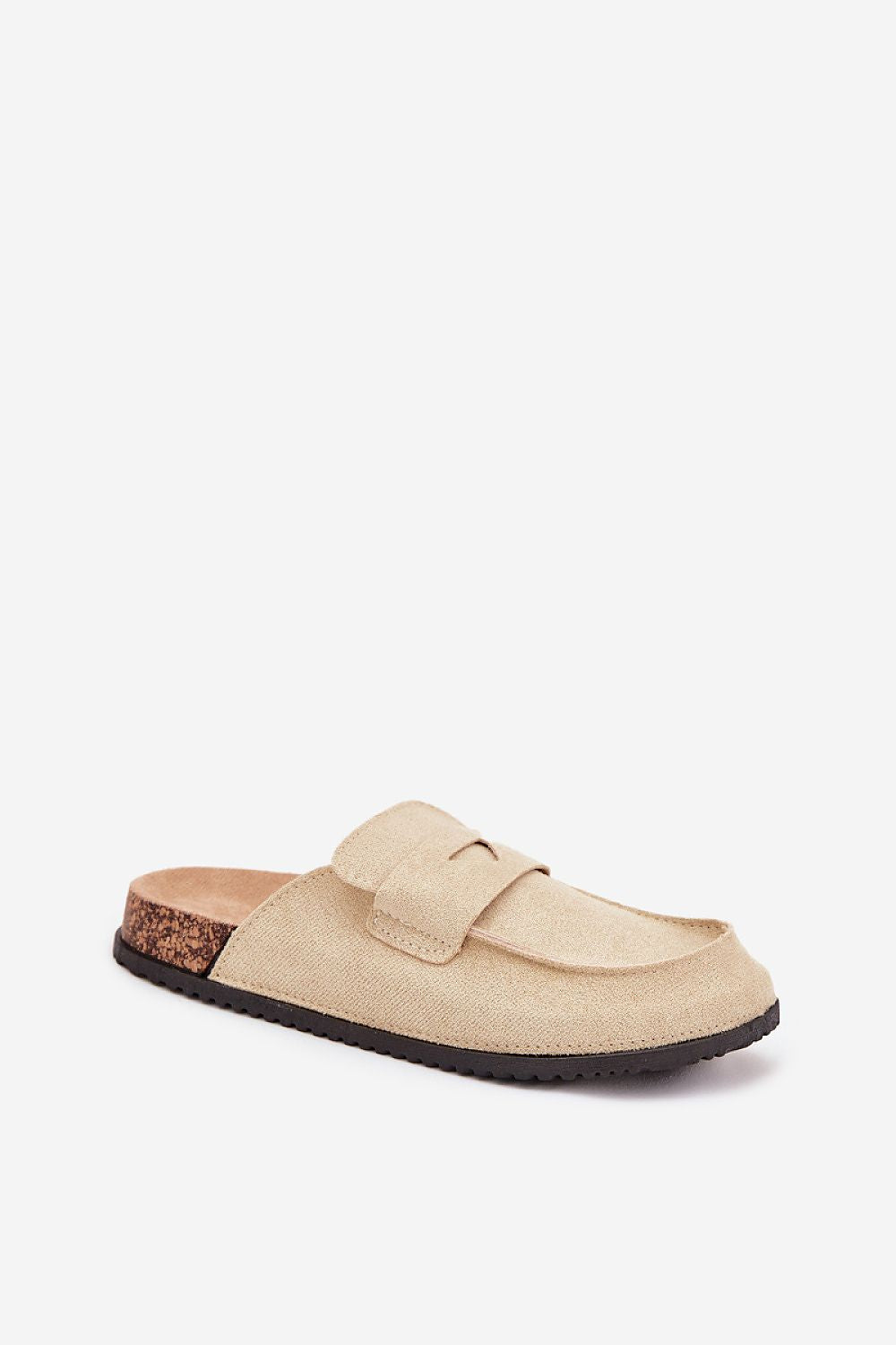 “Soft Step Cork Platform Sandals in Beige, single product”