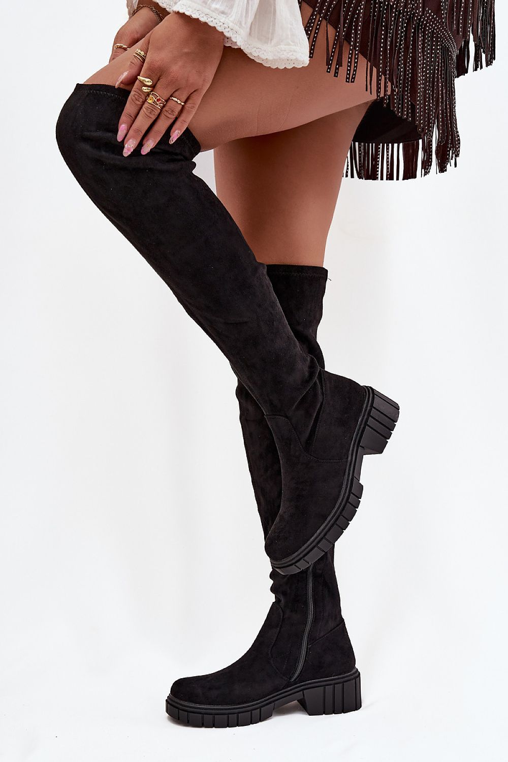 Side view highlighting the practical zipper at the bottom and sleek shaft design.