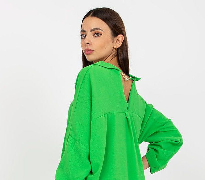 Chain Charm Shirt Dress