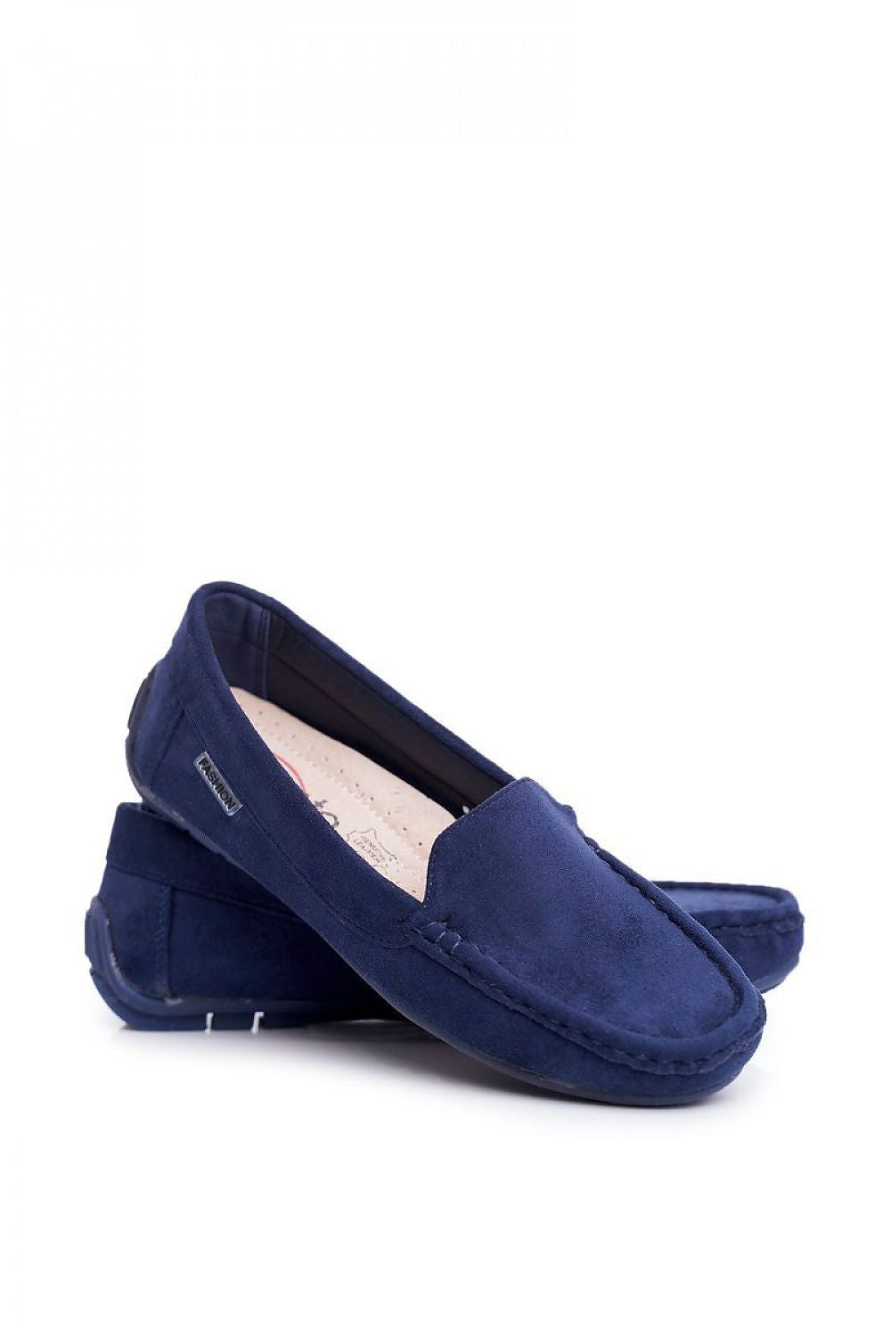 Timeless Comfort Moccasins in Navy – Standalone Product Shot