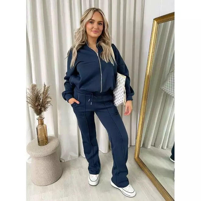 Zip Bomber Jacket and Trouser Co-ord Set