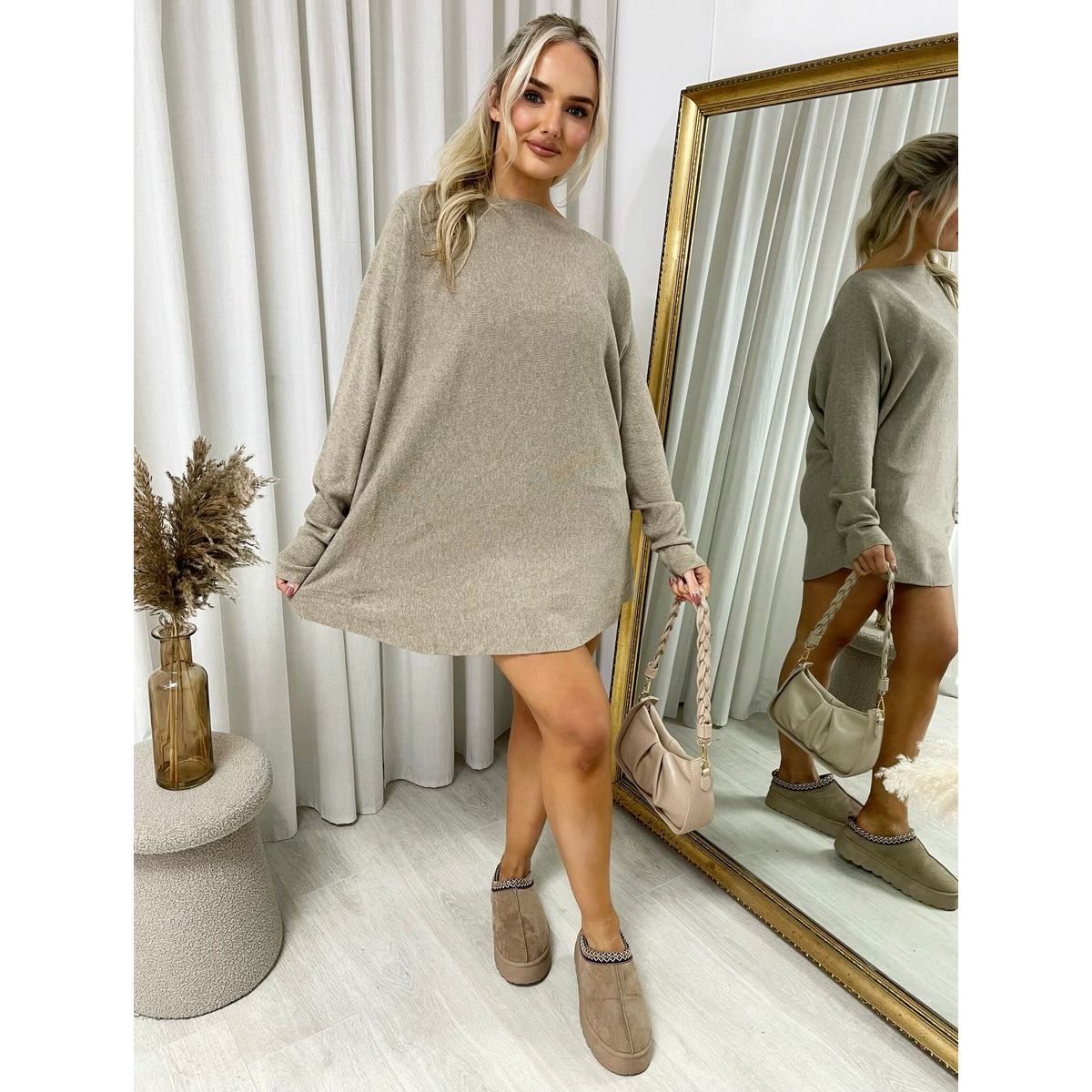 Loose Long Sleeve Knitted Jumper