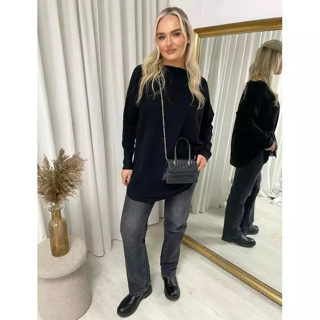 Loose Long Sleeve Knitted Jumper