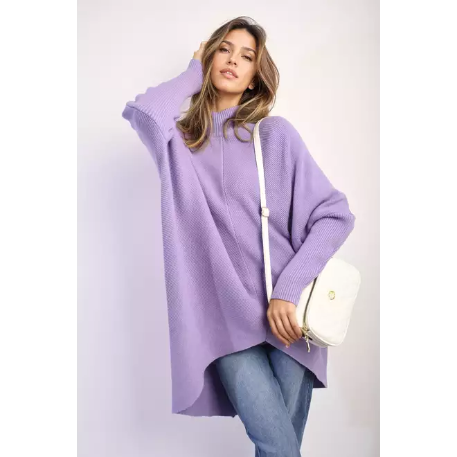 Turtle Neck Longline Knitted Jumper