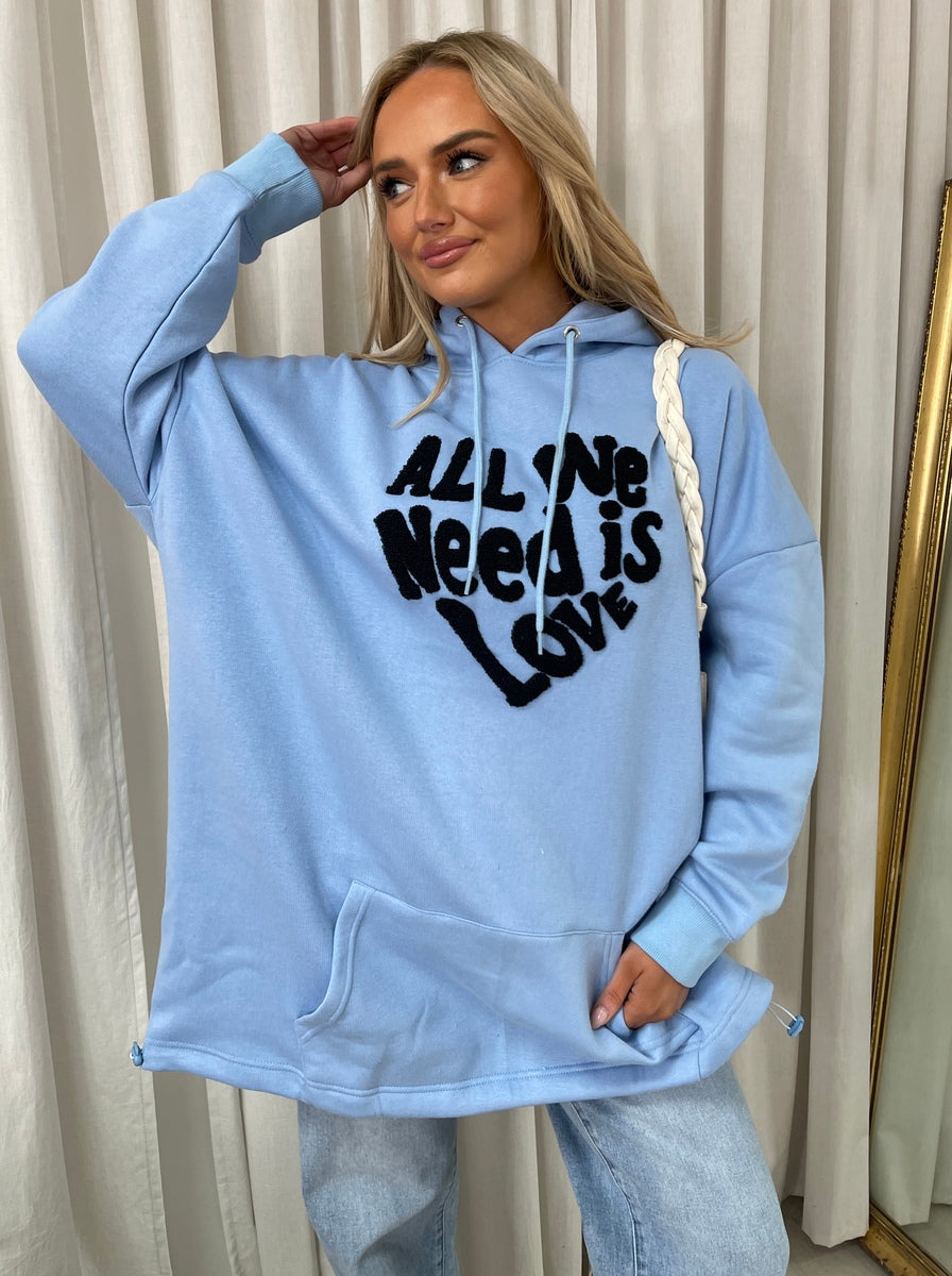 All We Need Is Love Oversized Hoodie
