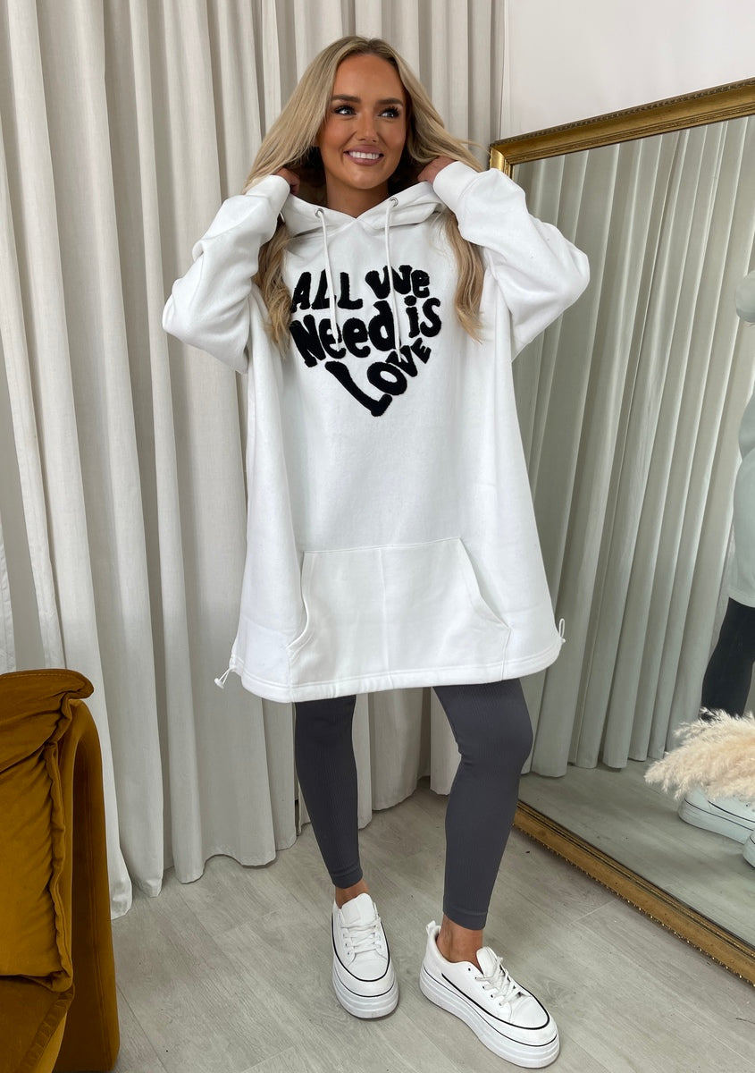All We Need Is Love Oversized Hoodie