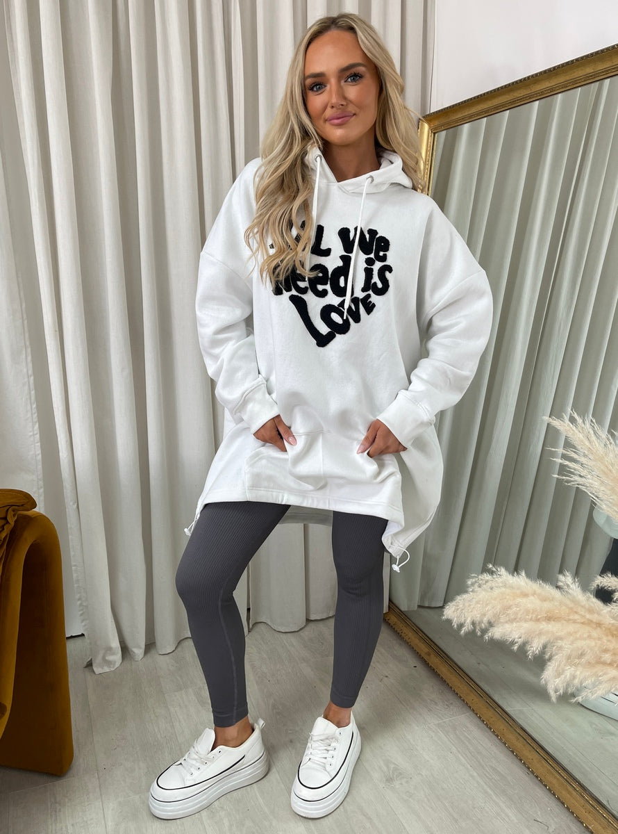 All We Need Is Love Oversized Hoodie