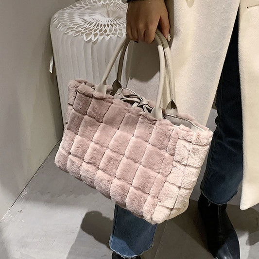 Large Luxurious Soft-Plush Tote Bag