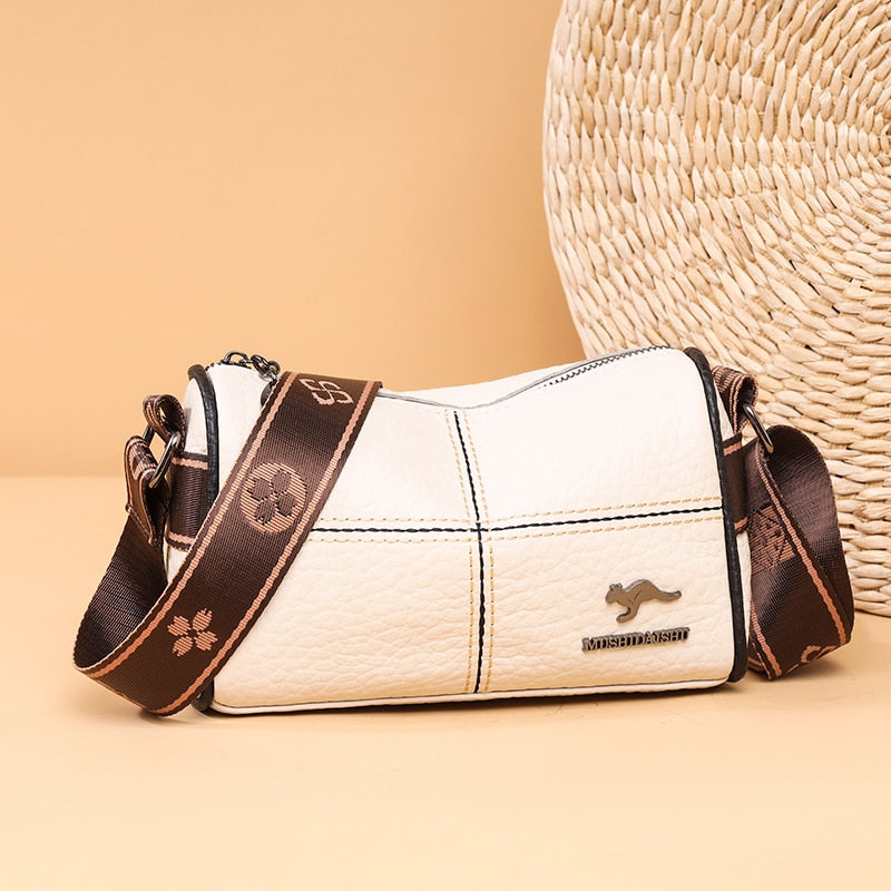 Genuine Soft Leather Oval Handbag