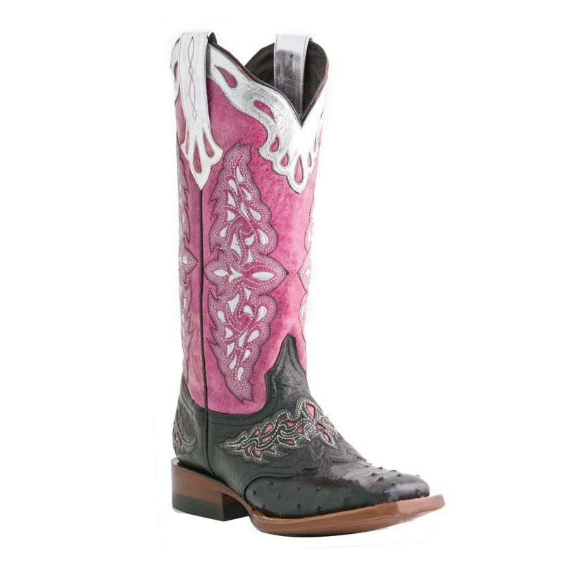 Multi-Colour Embroidery Cowboy Boots