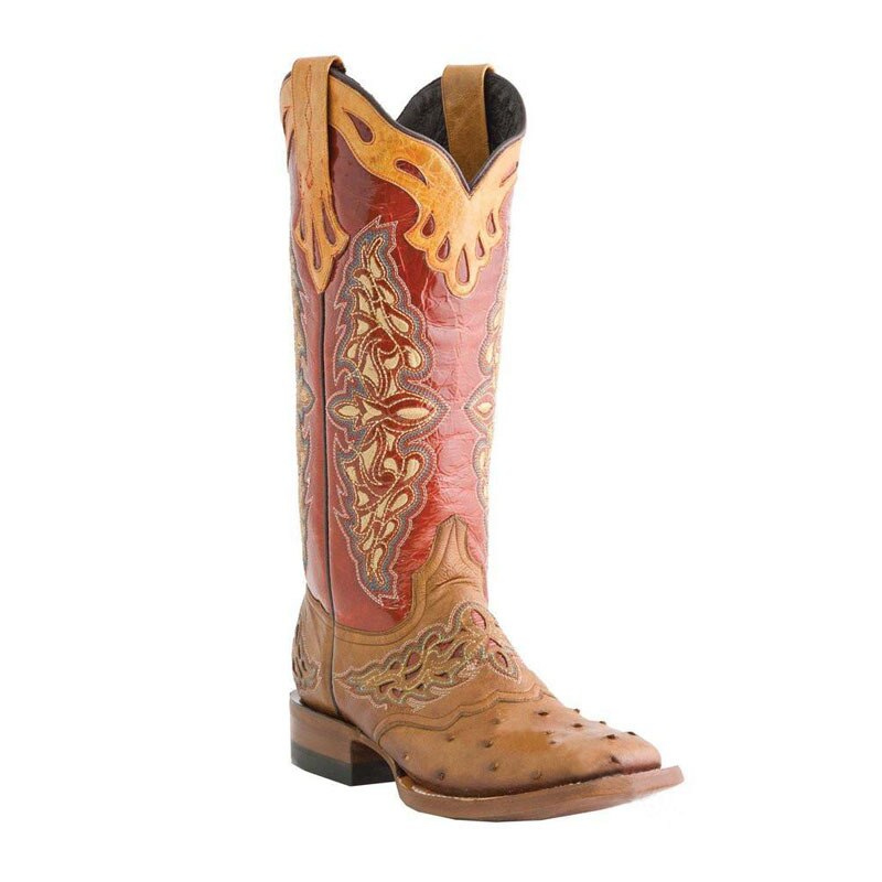 Multi-Colour Embroidery Cowboy Boots