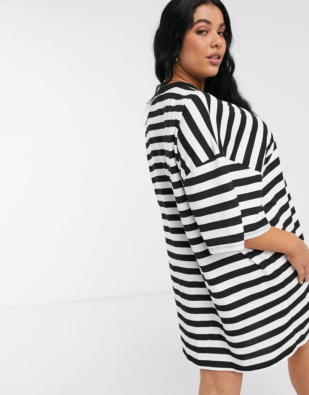 Plus Size Stripe T/Shirt Dress