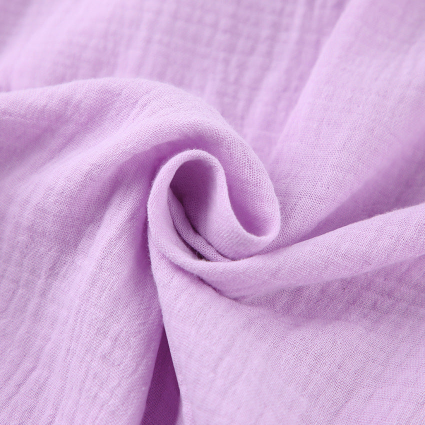 Textured V-Neck Dress 100% Cotton