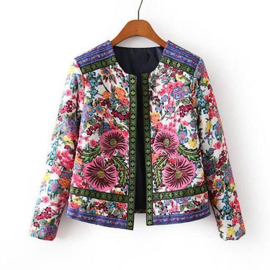 Versatile Vibrant Floral Jacket