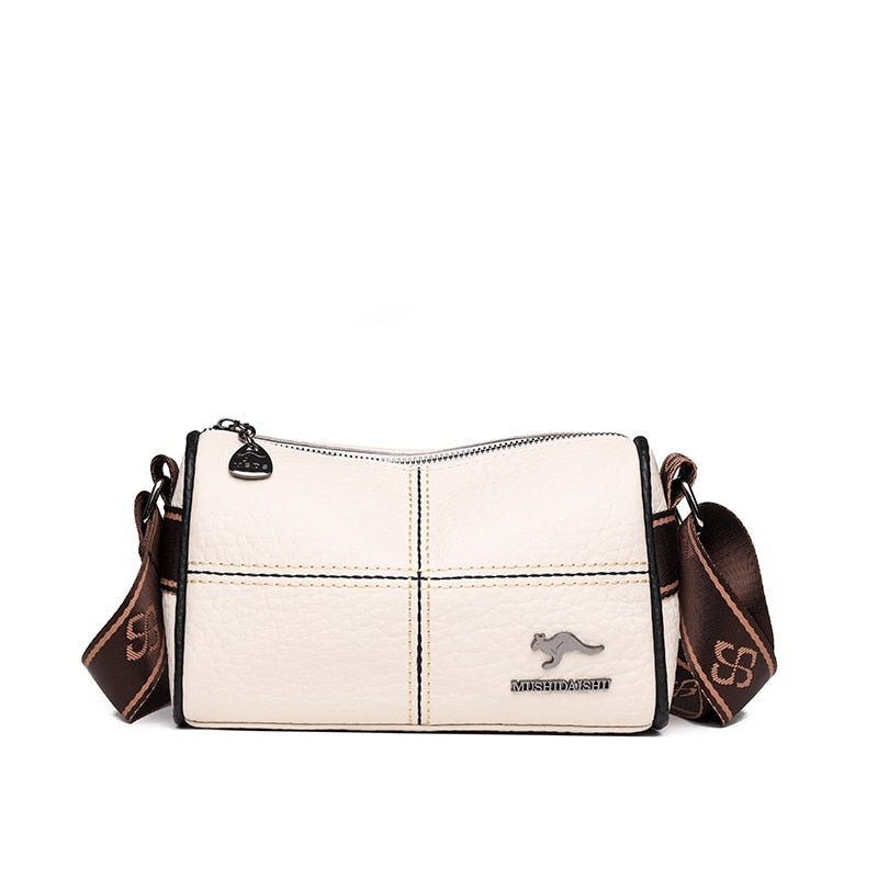 Genuine Soft Leather Oval Handbag