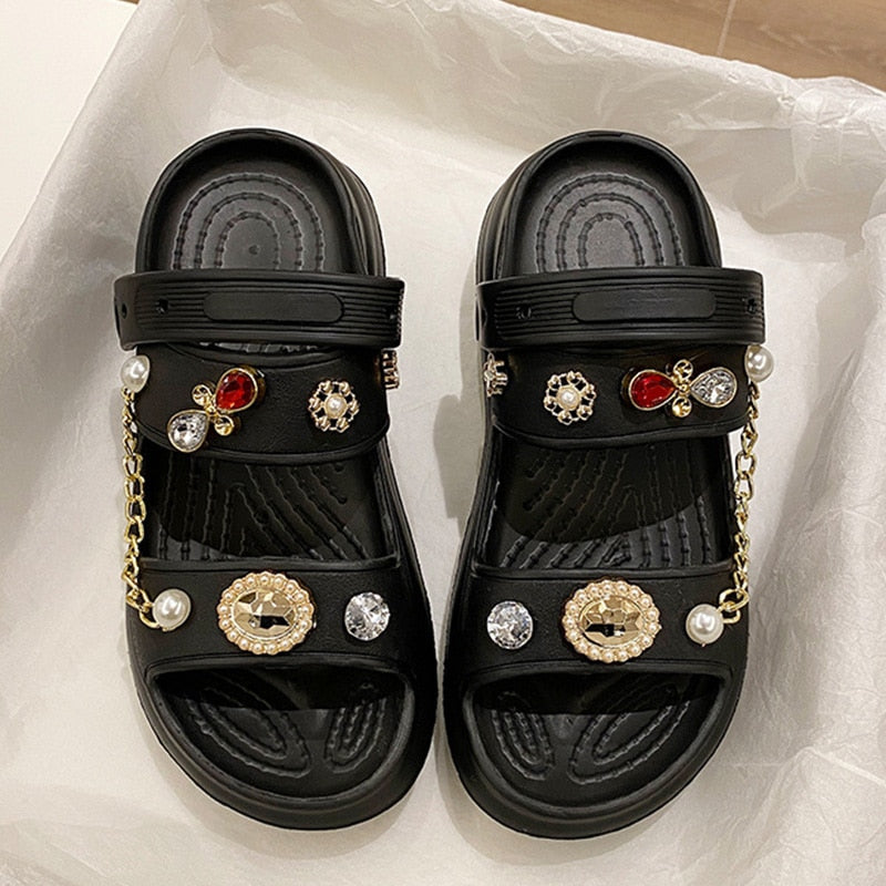 Embellished Croc Sandals