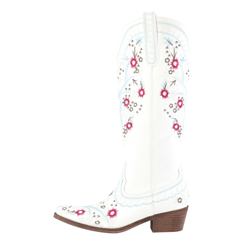 Equisite Embroidery & Stud Cowboy Boots