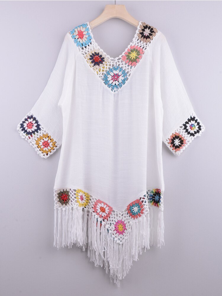 Vibrant Crochet Beach Dress