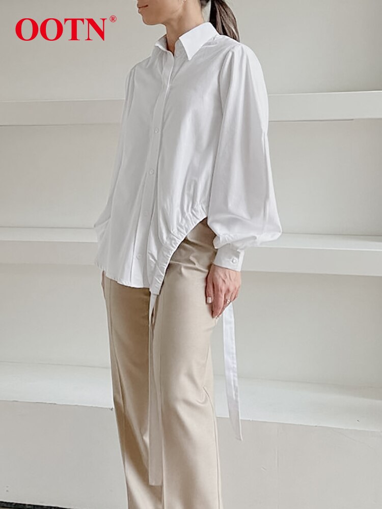 Ruched Side Hollow Out Shirt