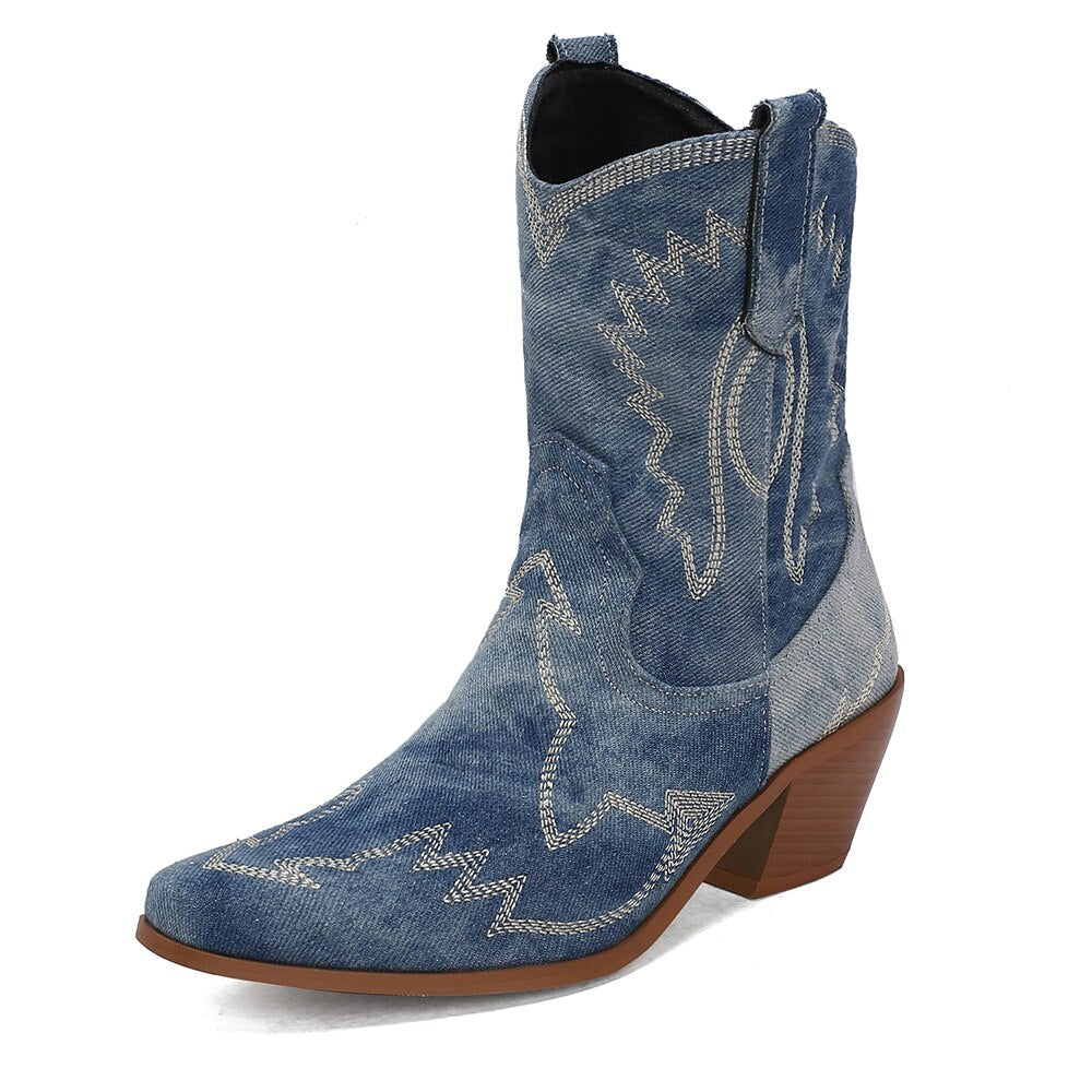 Traditional Cowboy Ankle-Boots