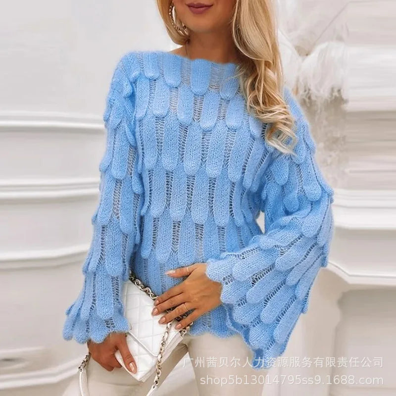 Pretty Layered Sleeve Sweater