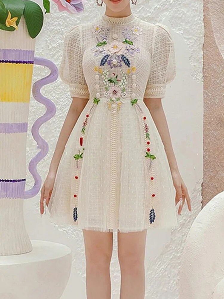 Lace Embroidery & Applique Dress