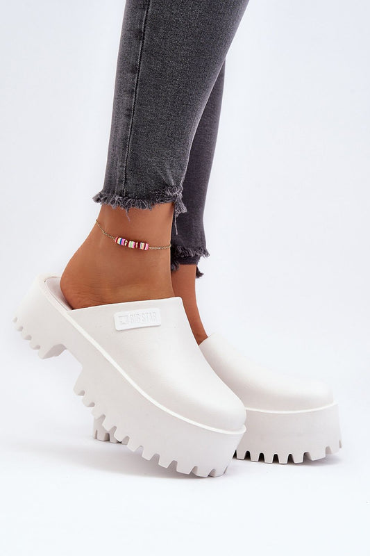 Big Star Comfort Slip-Ons in White – Front View 1