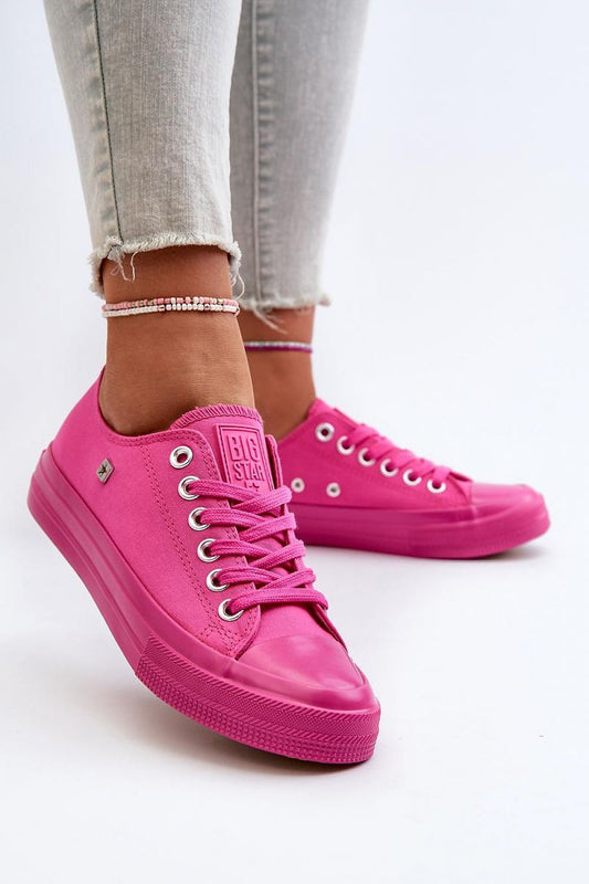  Hot Pink Sneakers – Front View 1