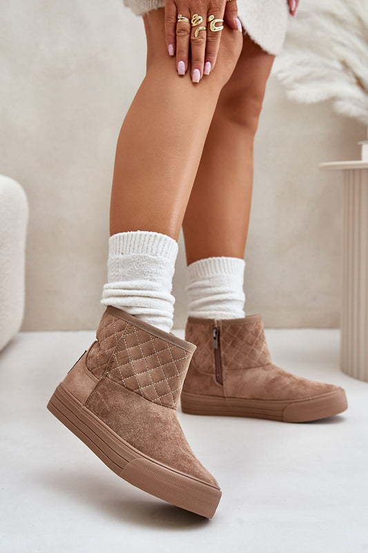  Big Star Frostline Snow Boots in Beige – Front View 1