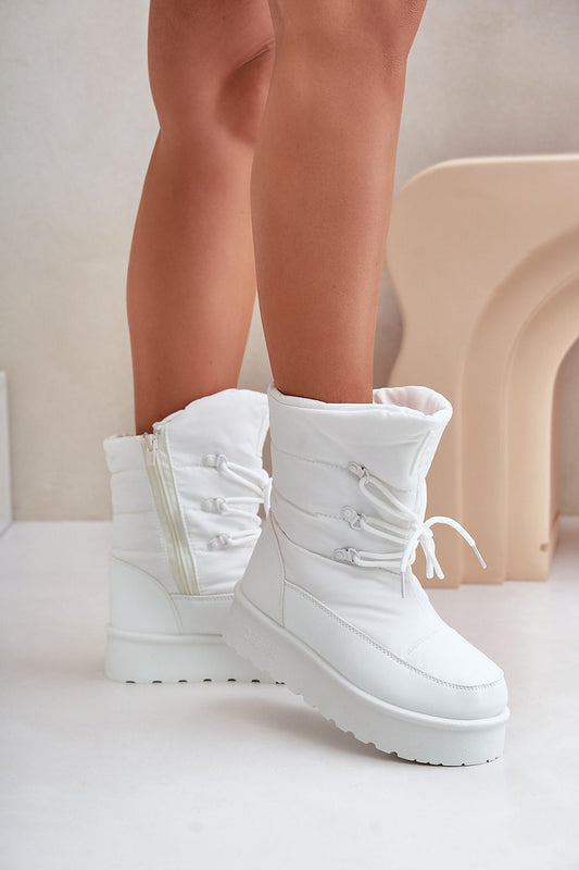 Big Star Snow Boot in White – Front View 1