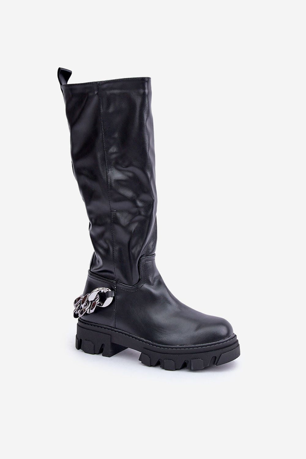 Chainline Over-the-Knee Boots in Black – Standalone View