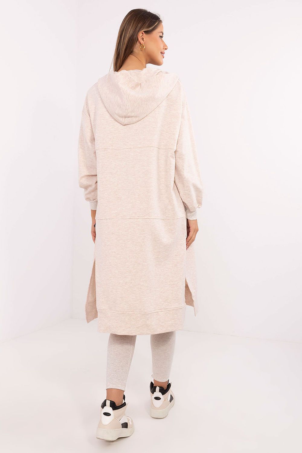  Grey 3-piece casual set for women – hoodie, top, and leggings.