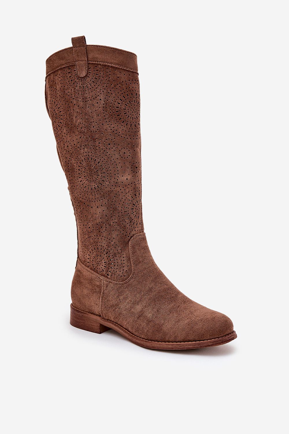 Brown Spring Ease Suede Boots – Standalone View