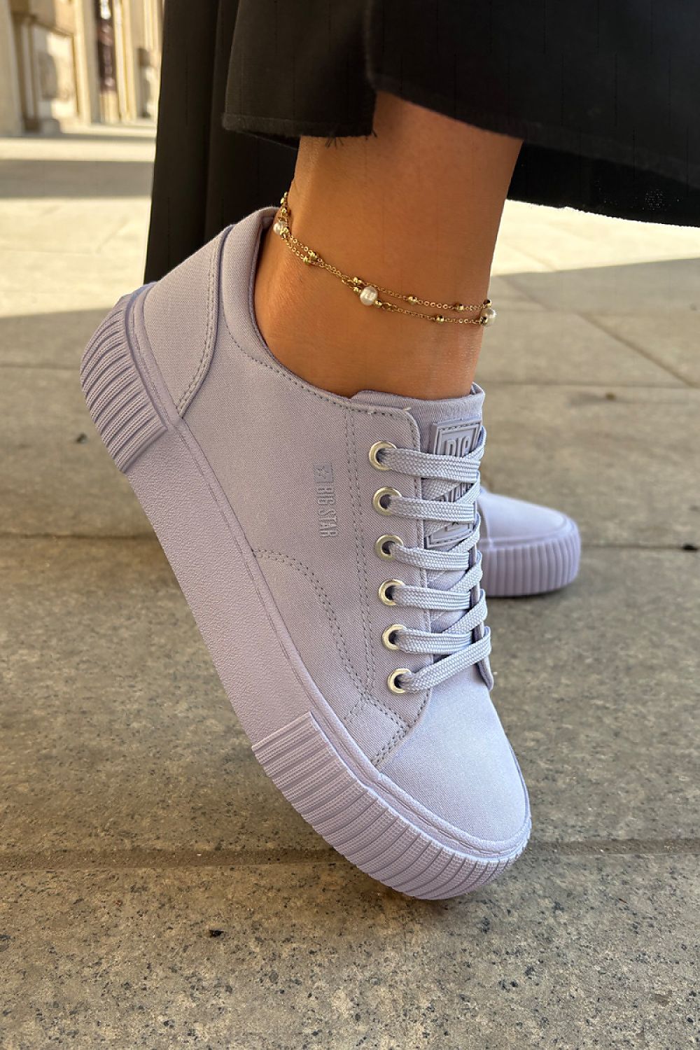 Violet Big Star Textile Sneakers – Front View 2