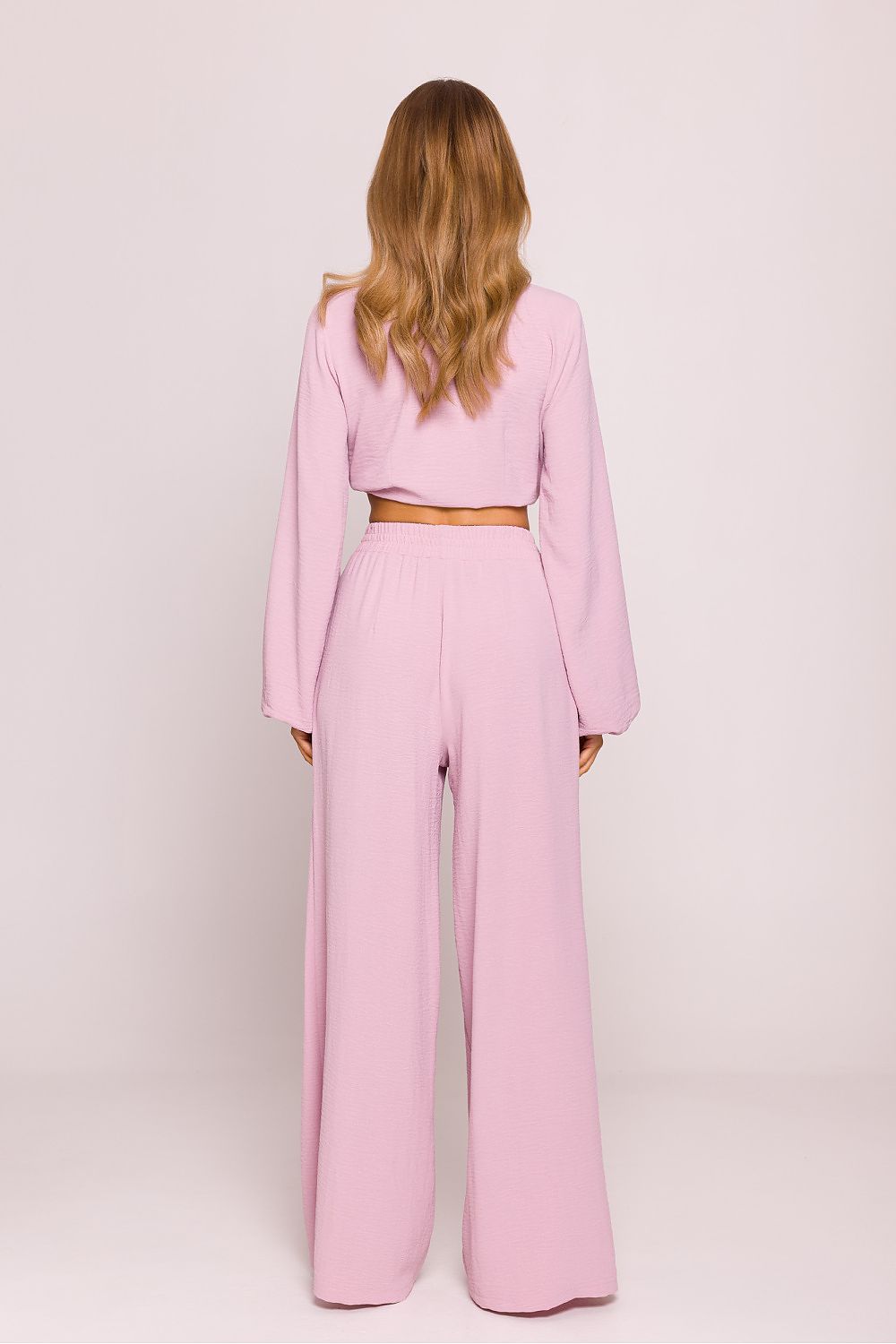  pink elegant flowing wide leg silhouette