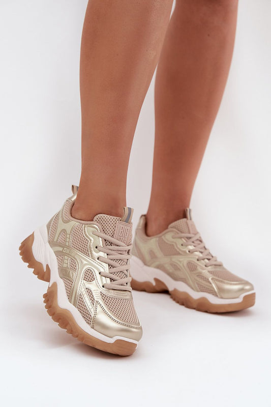 Front view – Big Star eco leather and textile sneakers with HI-POLY SYSTEM insole.